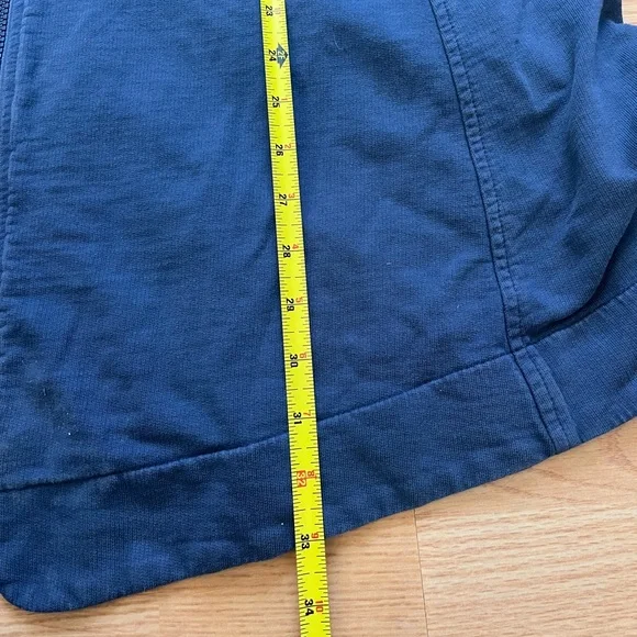 Prairie Underground zip up navy hood tunic organic cotton XL long cloak pockets - Picture 8 of 9